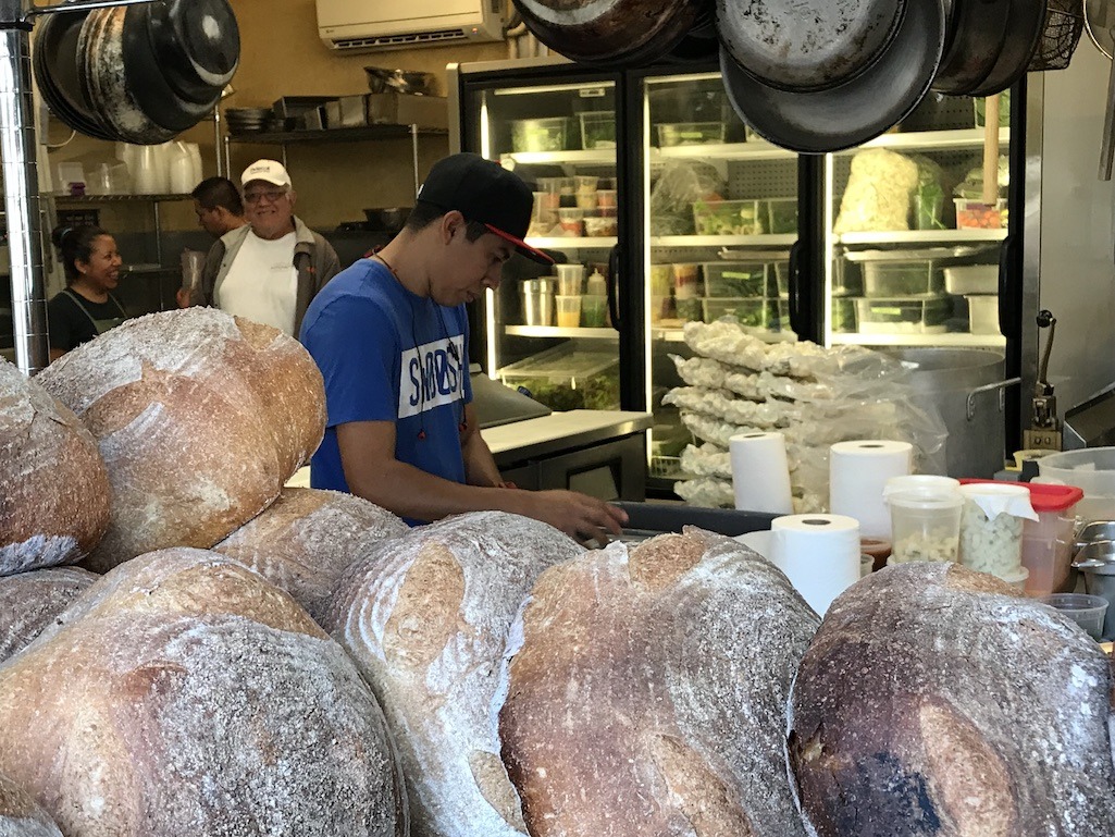 Bread making at Flora Farms Los Cabos