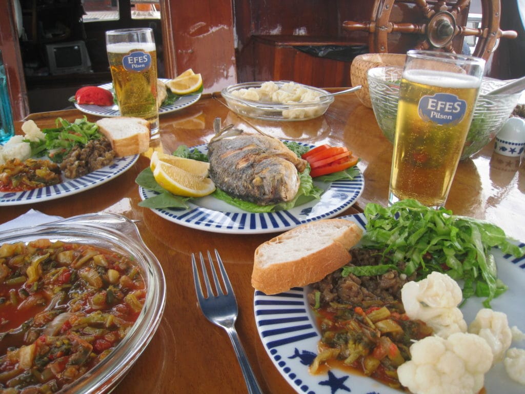 Boating in Bodrum Turkey Food Travelist Boating In Bodrum Lunch Feast
