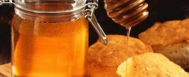 Golden honey and biscuits