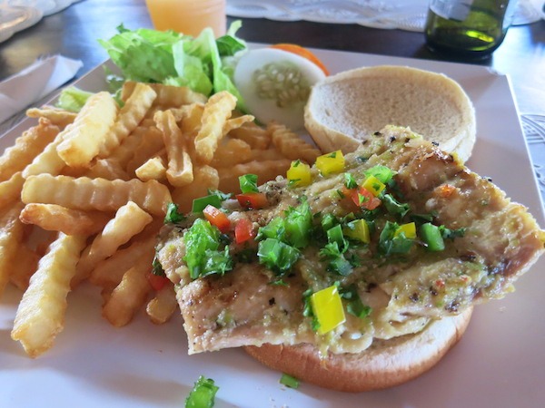 Mahi Mahi Sandwich At Sunshine's in Nevis Restaurants