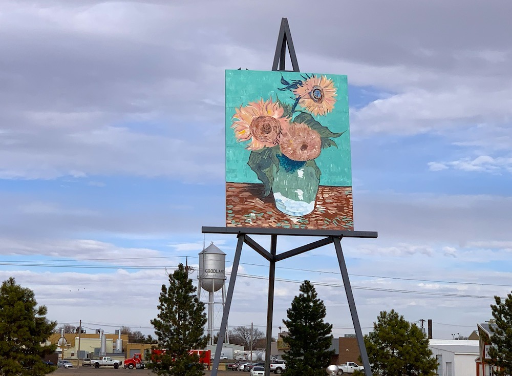 Goodland Kansas Giant Painting on Easel