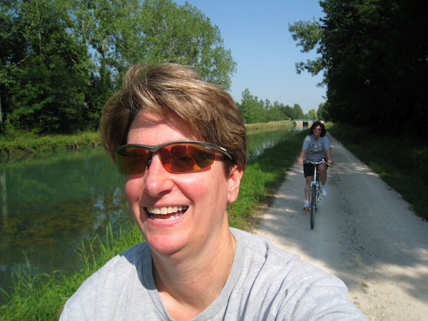 The Food Travelists cycling through Burgundy.