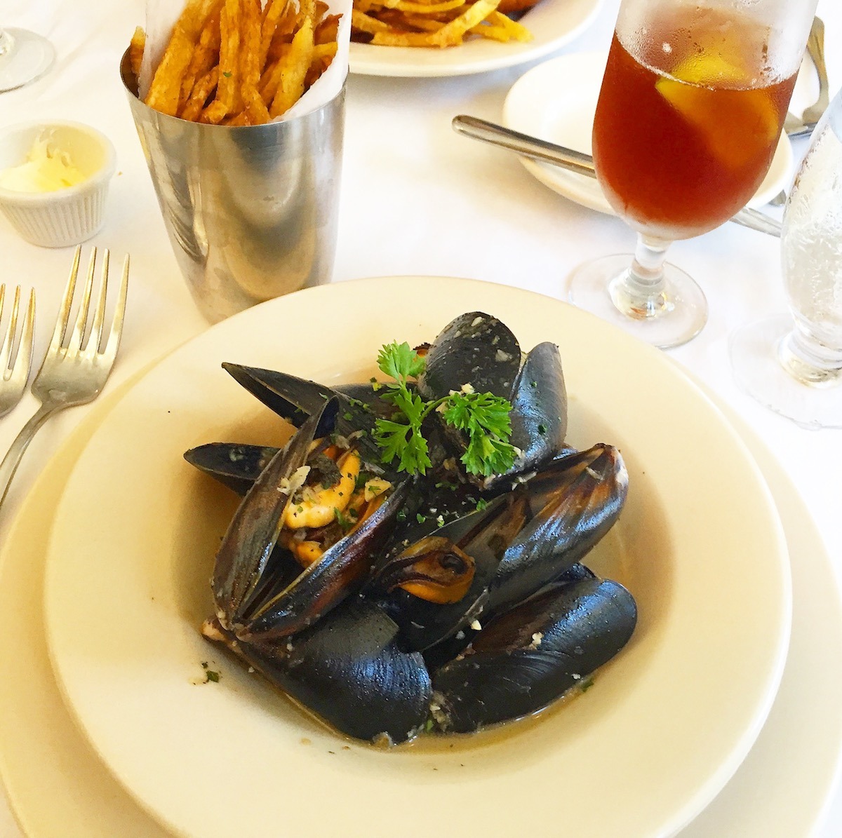 Moule frites at Hemingway's Bistro Oak Park Illinois