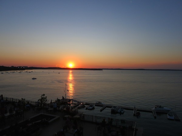 Sunset at The Edgewater Hotel in Madison wisconsin Food Travelist Food Travel