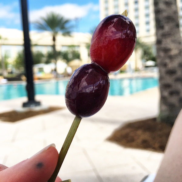 Frozen Grapes by the pool Waldorf Astoria Orlando