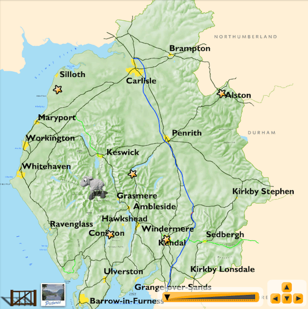 Map of Cumbria