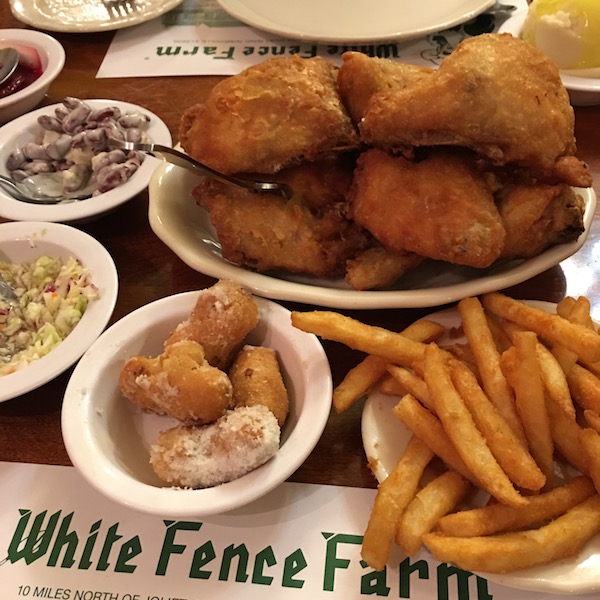 White Fence Farm Meal Route 66 planner