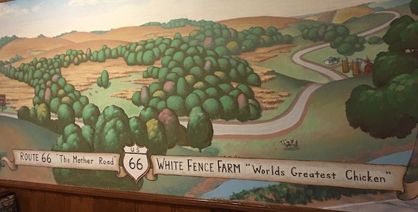 White Fence Farm Mural Route 66 planner