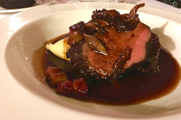 Roasted Rump of Beef smoked creamed mash bourguigon sauce The Pheasant Hotel Harome