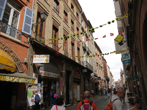 Shopping street in Toulouse, France