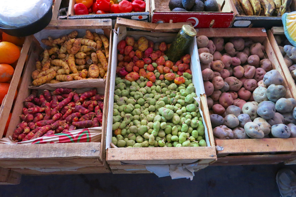 Papas Andinas at Tilcara farmers market in the North of Argentina