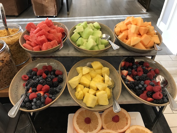 Breakfast fruit at the Fairmont Washington DC