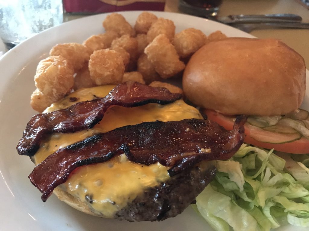 Bacon Cheeseburger at Pine Creek Lodge Montana