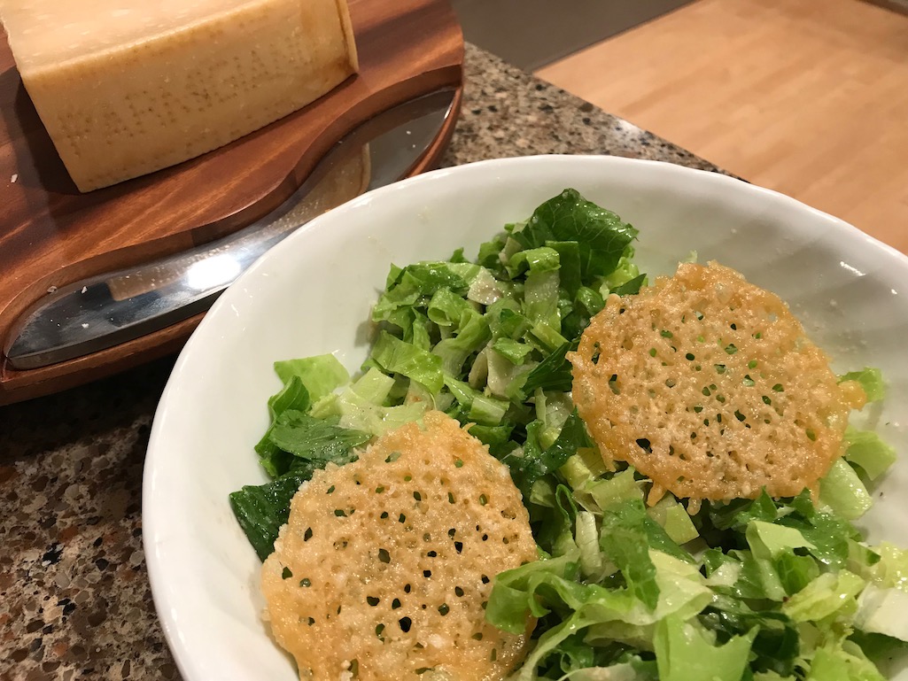 Parmigiano Reggiana Crisps on salad