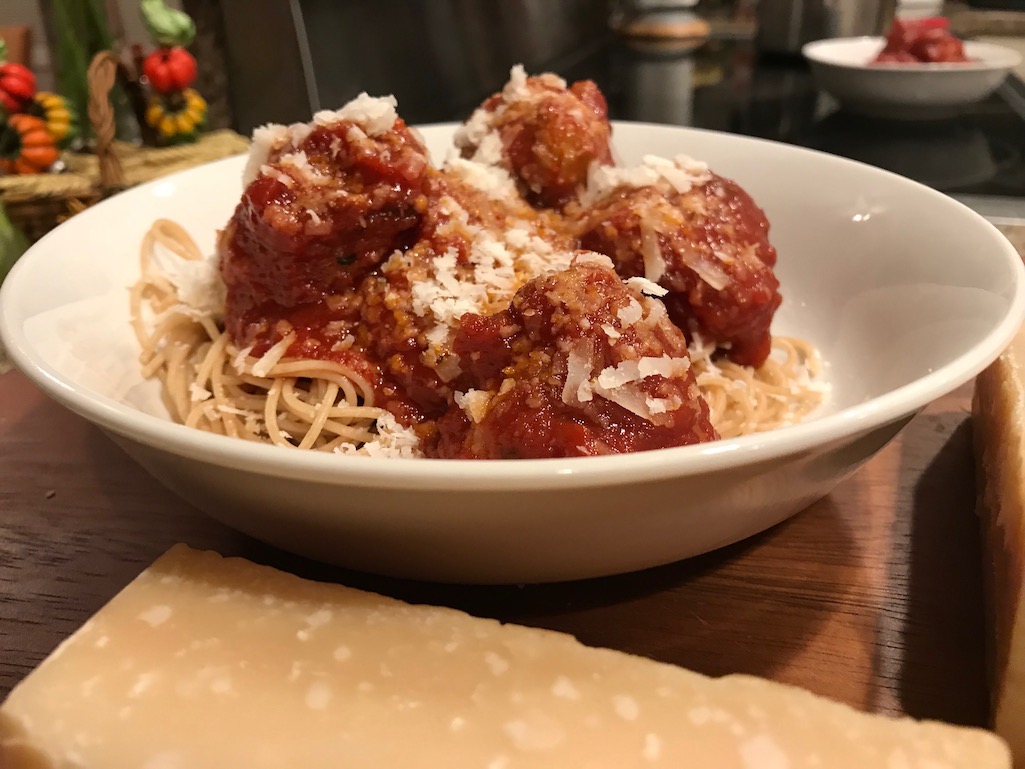 Spaghetti and Meatballs with Parmigiano Reggiano