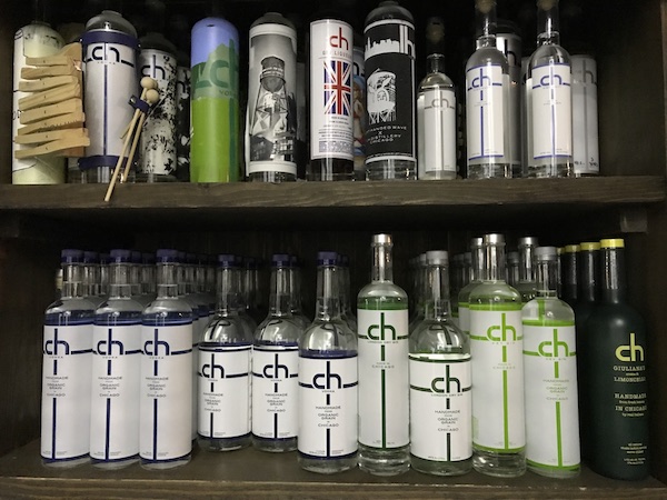 Big selection of alcohol at CH Distillery