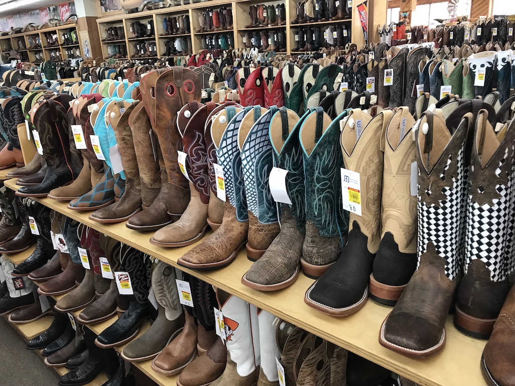 Cowboys boots at Langston's Western Wear Stockyards City OKC