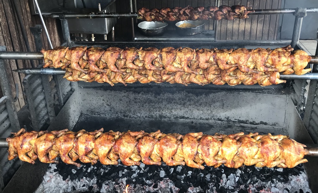 Rotisserie Chickens at La Reine Chicken Shack