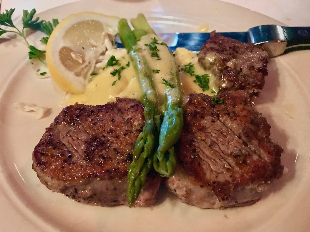 Filet Oscar at the Hob Nob in Kenosha Wisconsin