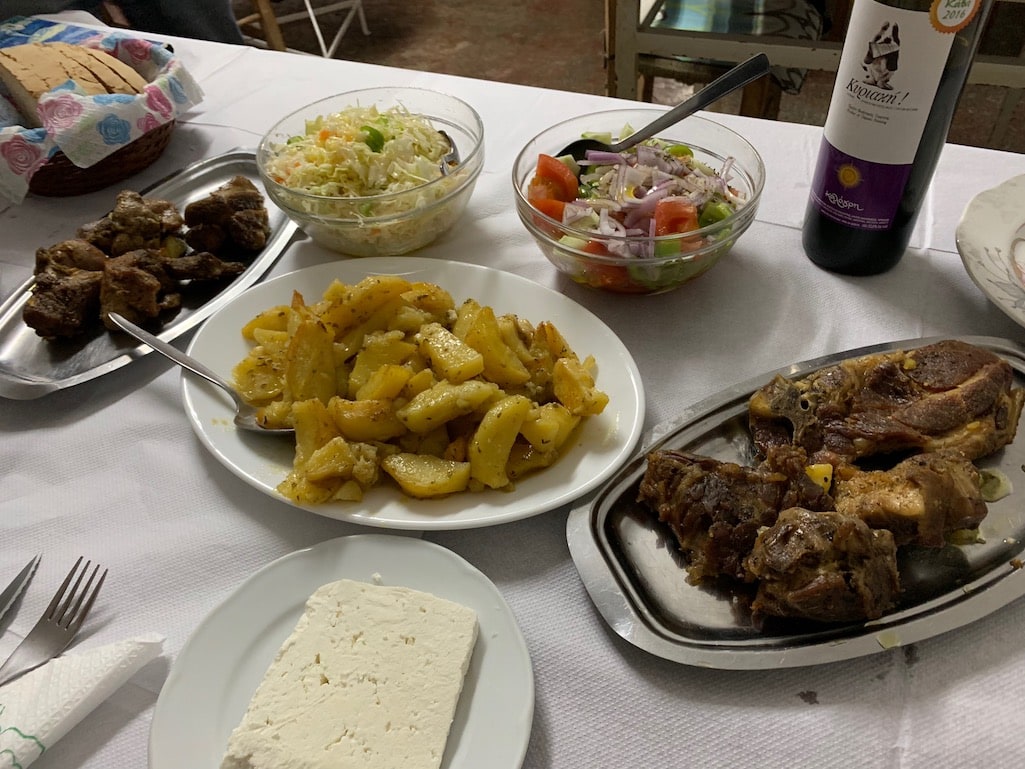 Dinner Mrs. Toula's in Piana Greece