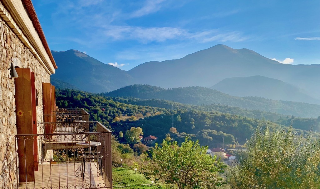 View of Piana Greece from the Hotel Papanikola gift ideas for travelers