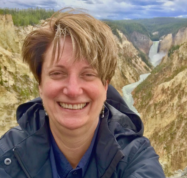 Sue Reddel in Yellowstone Park