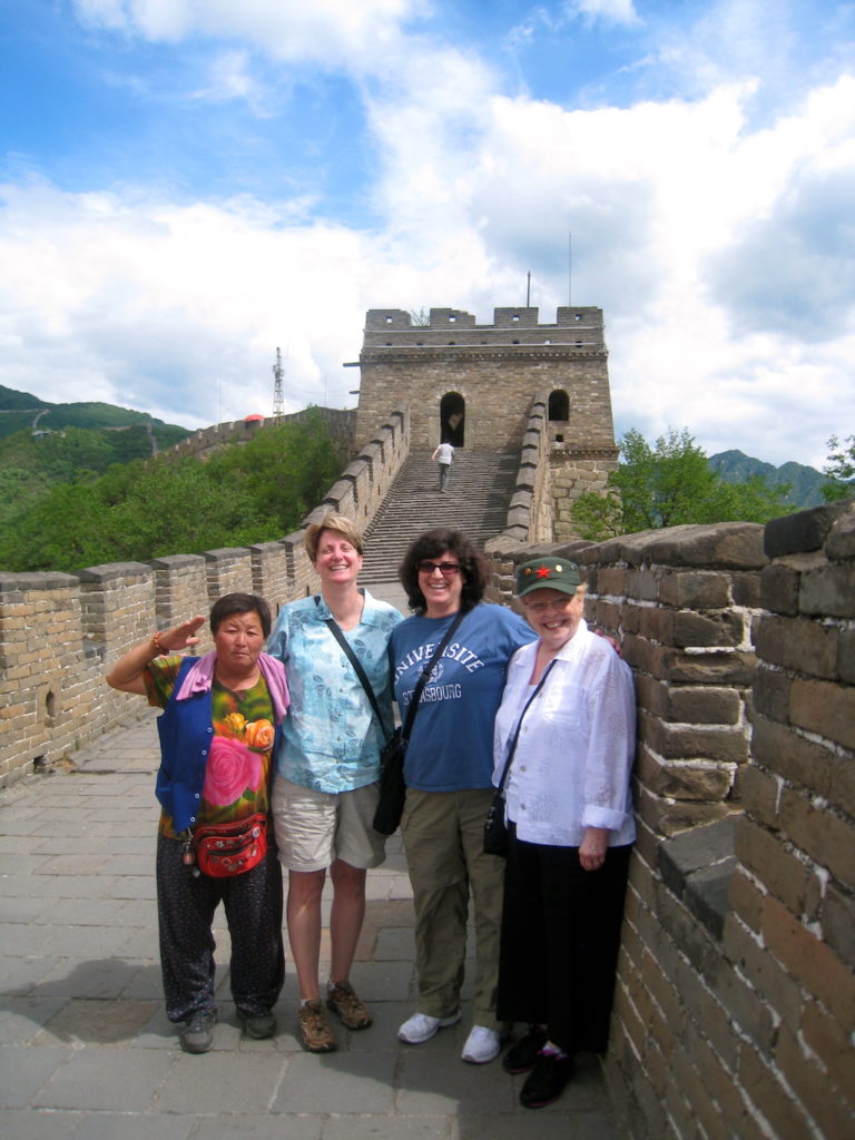 Family Photo at the Wall of China With Mom's New Friend