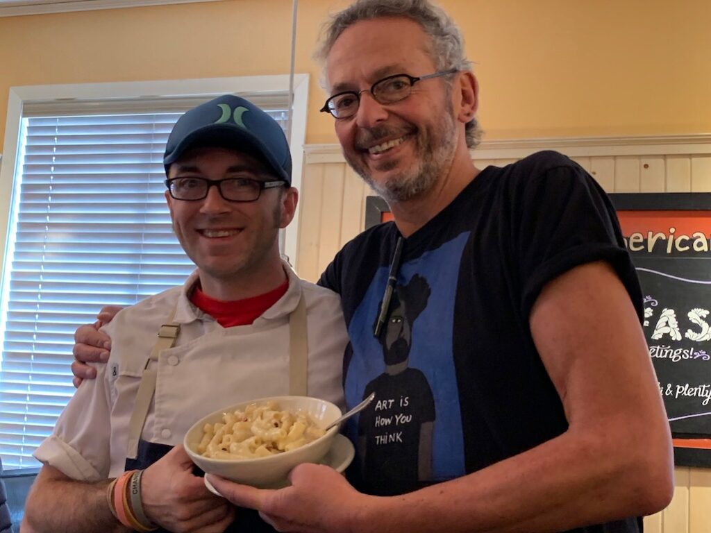 Ari Weinzweig and Bob Bennett at Zingermans Roadhouse