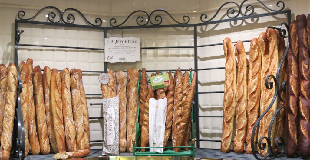 Baguette display Paris Best Bakeries