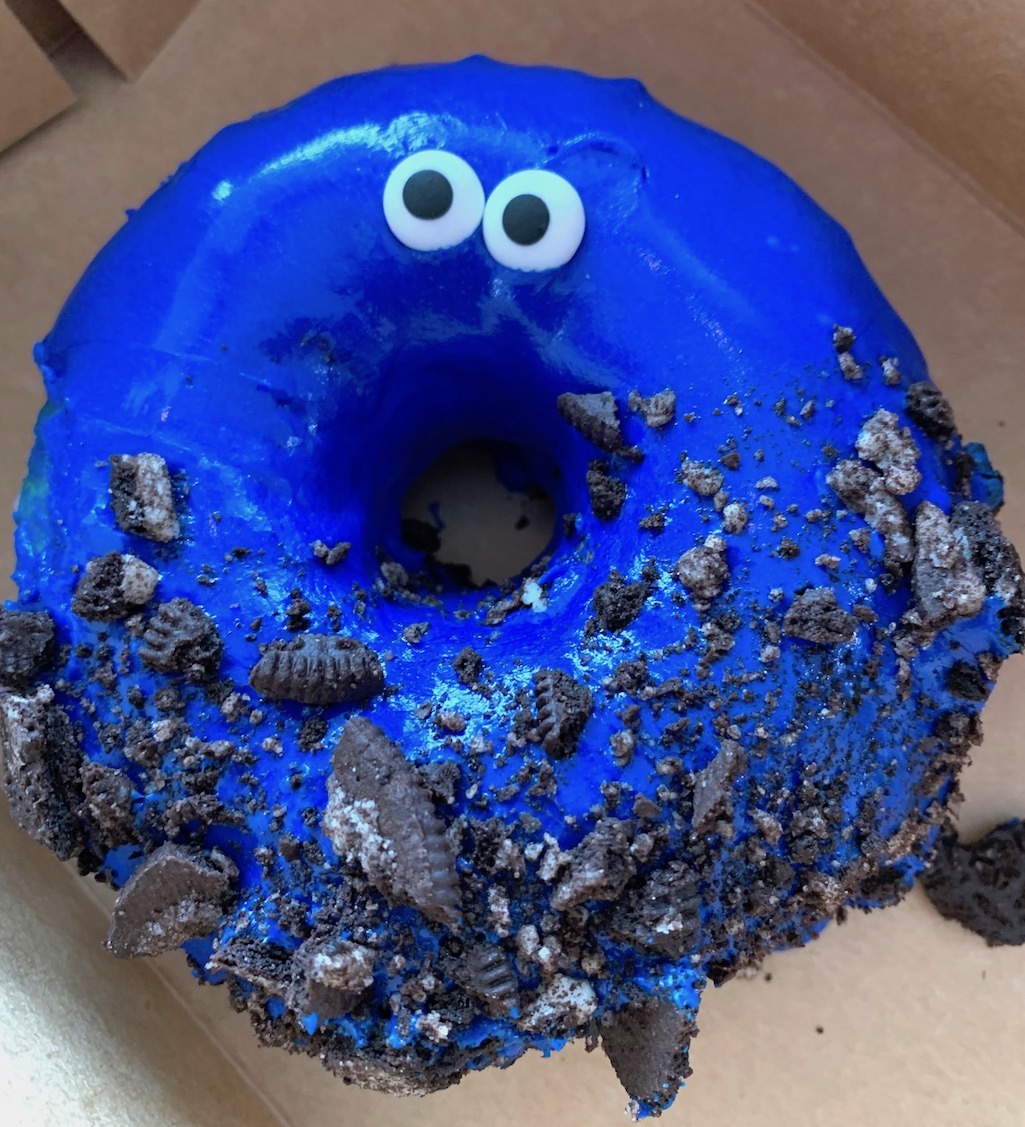 Elmo Donut at Hurts Donuts Madison WI 