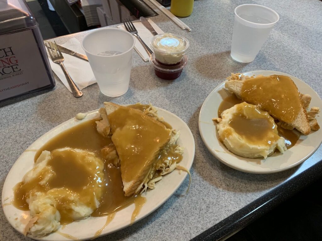 Roasted turkey sandwich platter at the Dutch Eating Place Philly Food