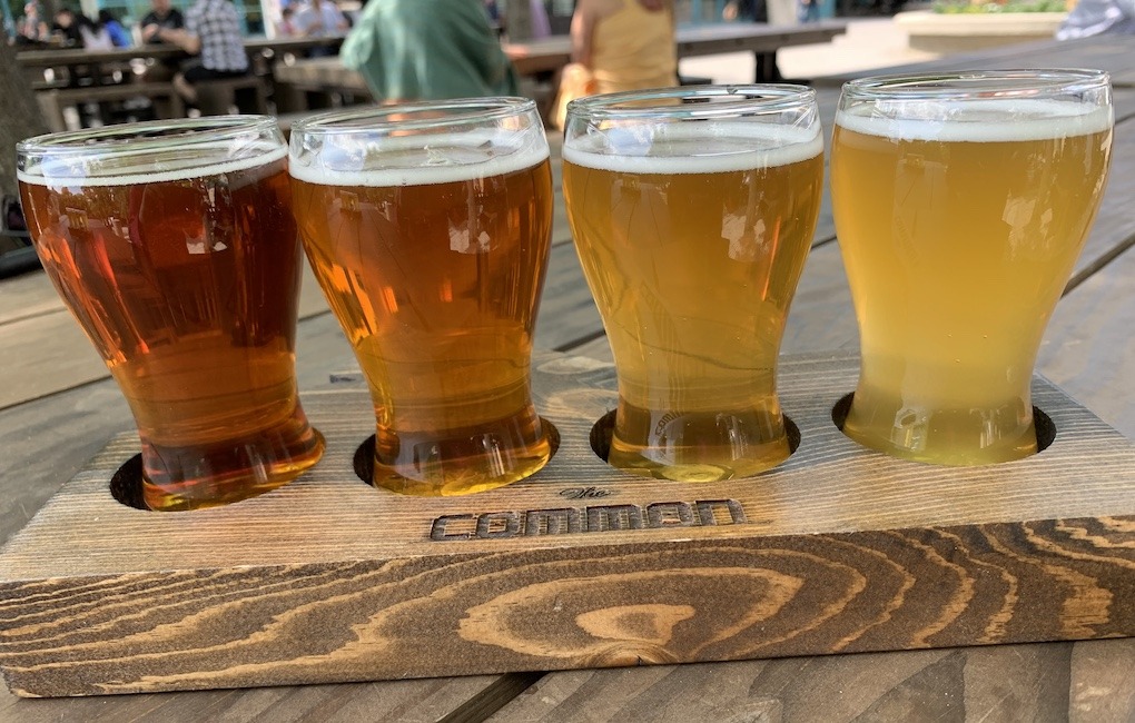 Beer Flight from The Common in The Fork Winnipeg