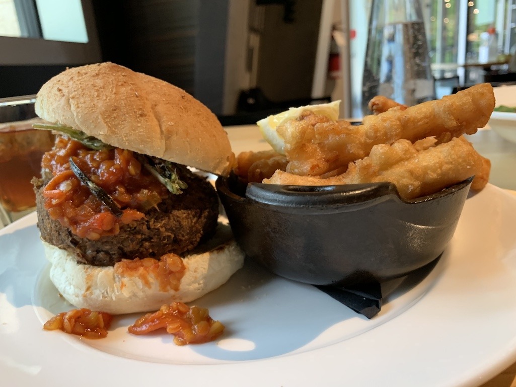 Veggie Burger at ERA Bistro in Canadian Museum for Human Rights