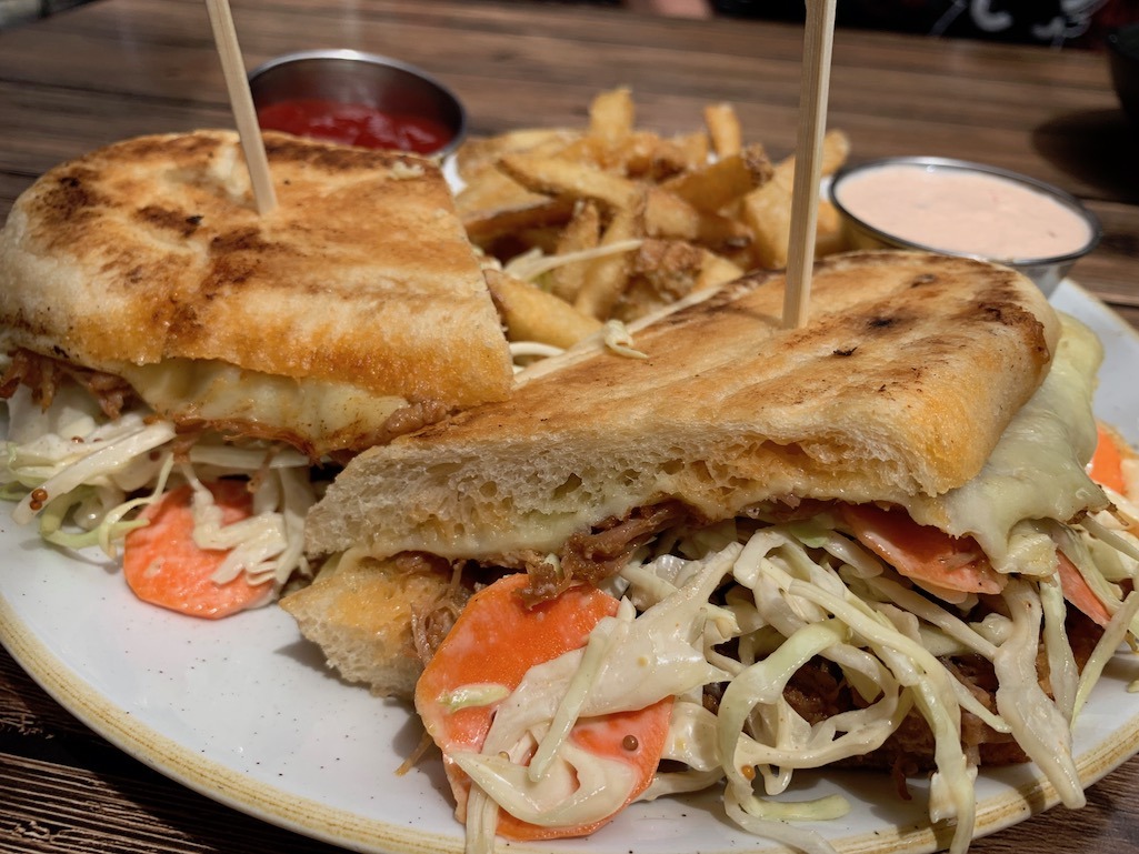 Rhubarb BBQ Pulled Pork Sammy Fork Boise Idaho Food Travelist