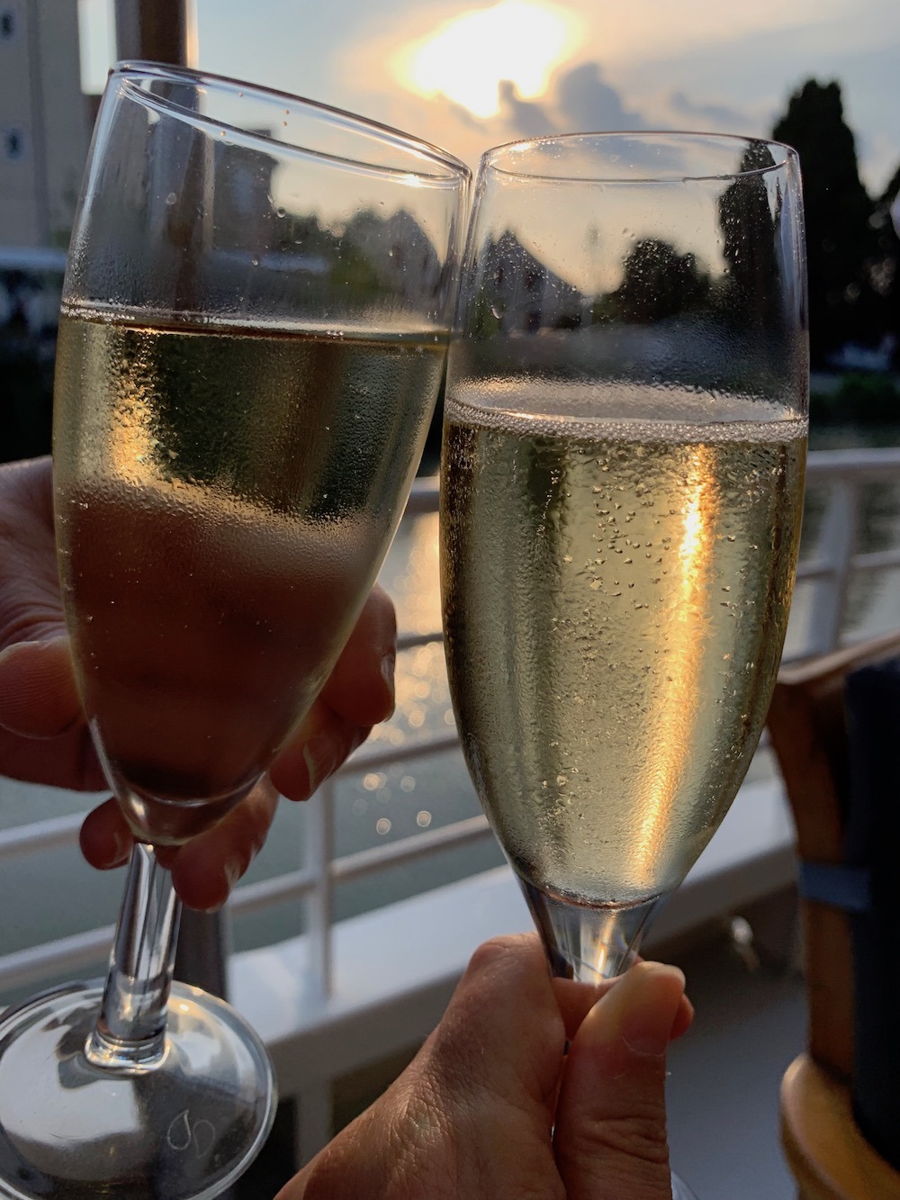 Champagne Toast on the Enchante European Waterways