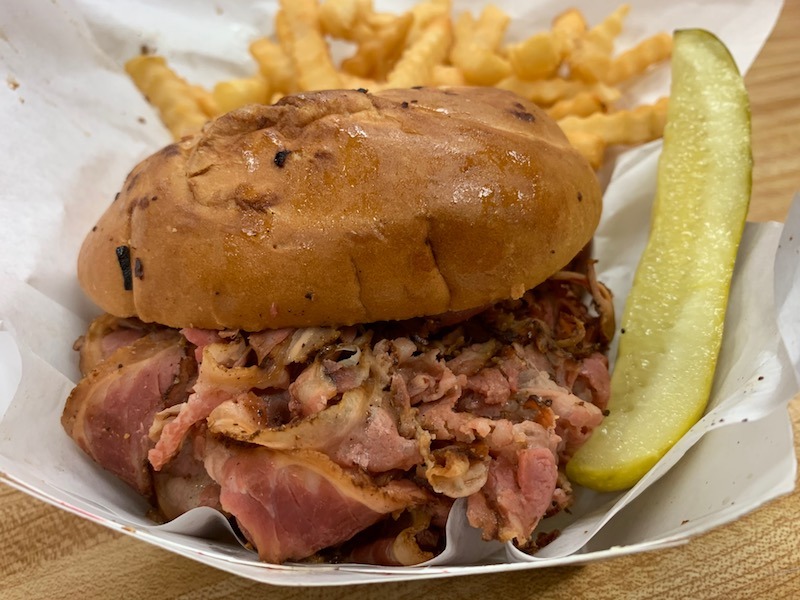 Hot pastrami sandwich at Vienna Beef