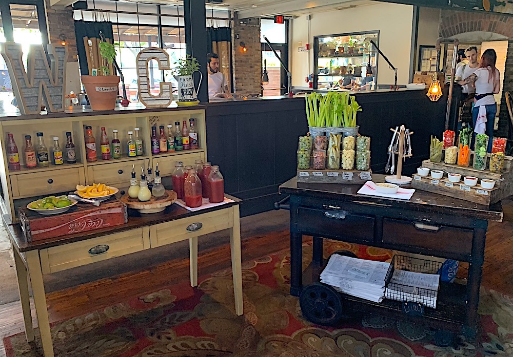 Bloody Mary Bar at Whiskey Cake Plano Texas