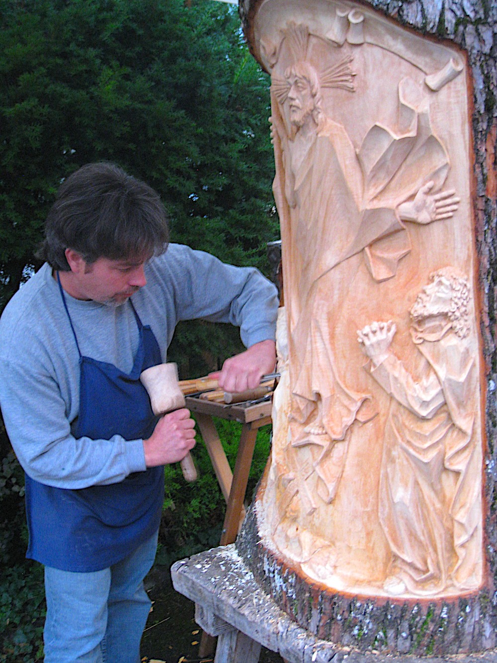 Wood carver in Oberammergau