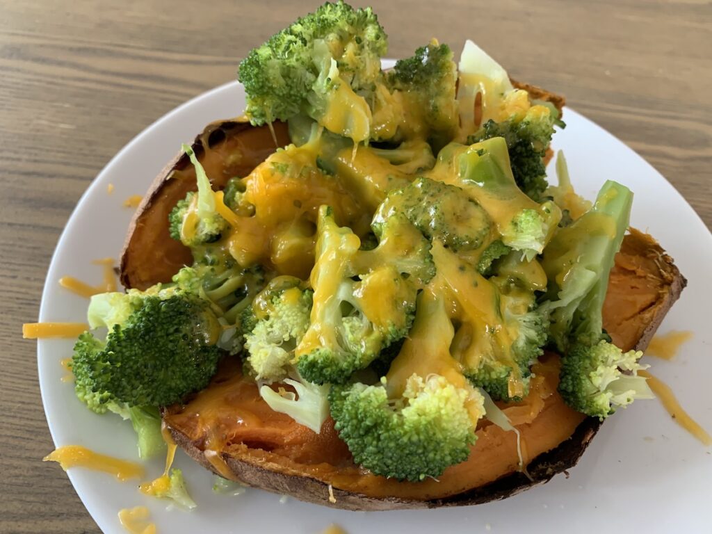Stuffed Sweet Potato Broccoli And Cheese Stuffed Baked Sweet Potato