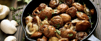 Cook Mushrooms Onions And Herbs