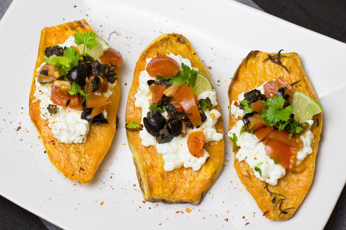 Mexican Flavors Stuffed Sweet Potatoes