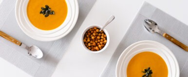 Soup With Crunchy Pepitas And Chickpeas