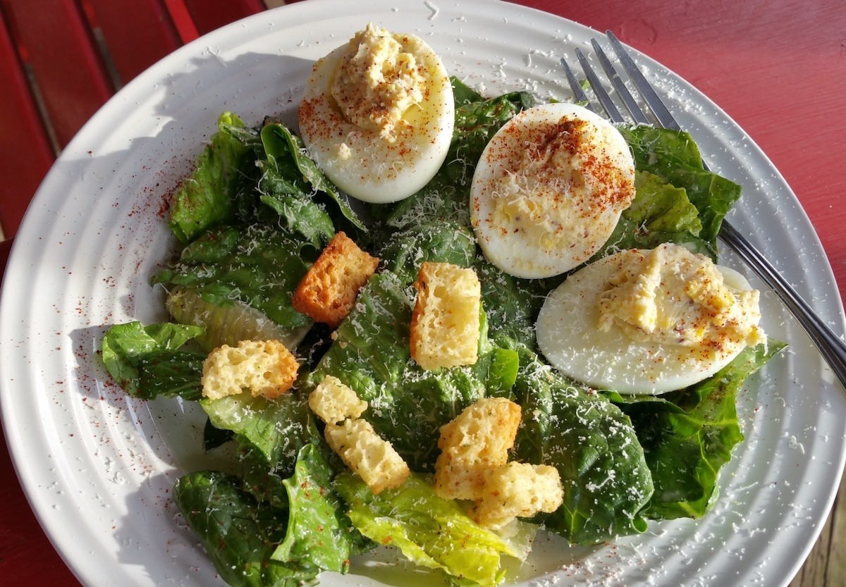 Ceasar With Deviled Eggs