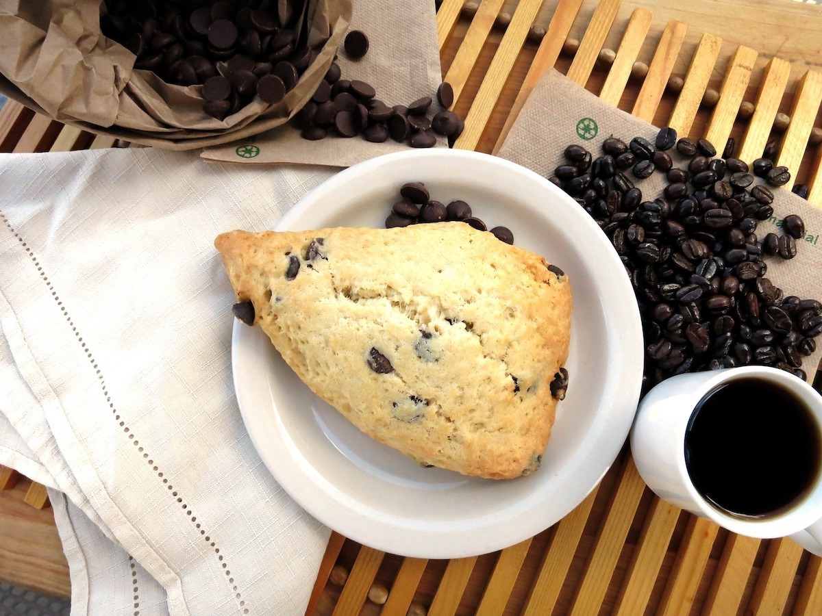 Chocolate Chip Scones And Coffee