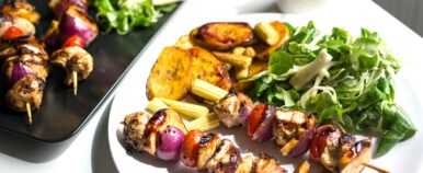 Delicious Chicken And Vegetable Kebabs