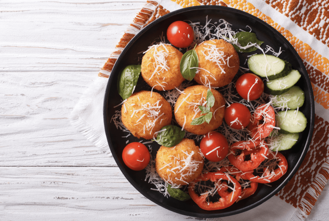 Italian Rice Balls With Veggies