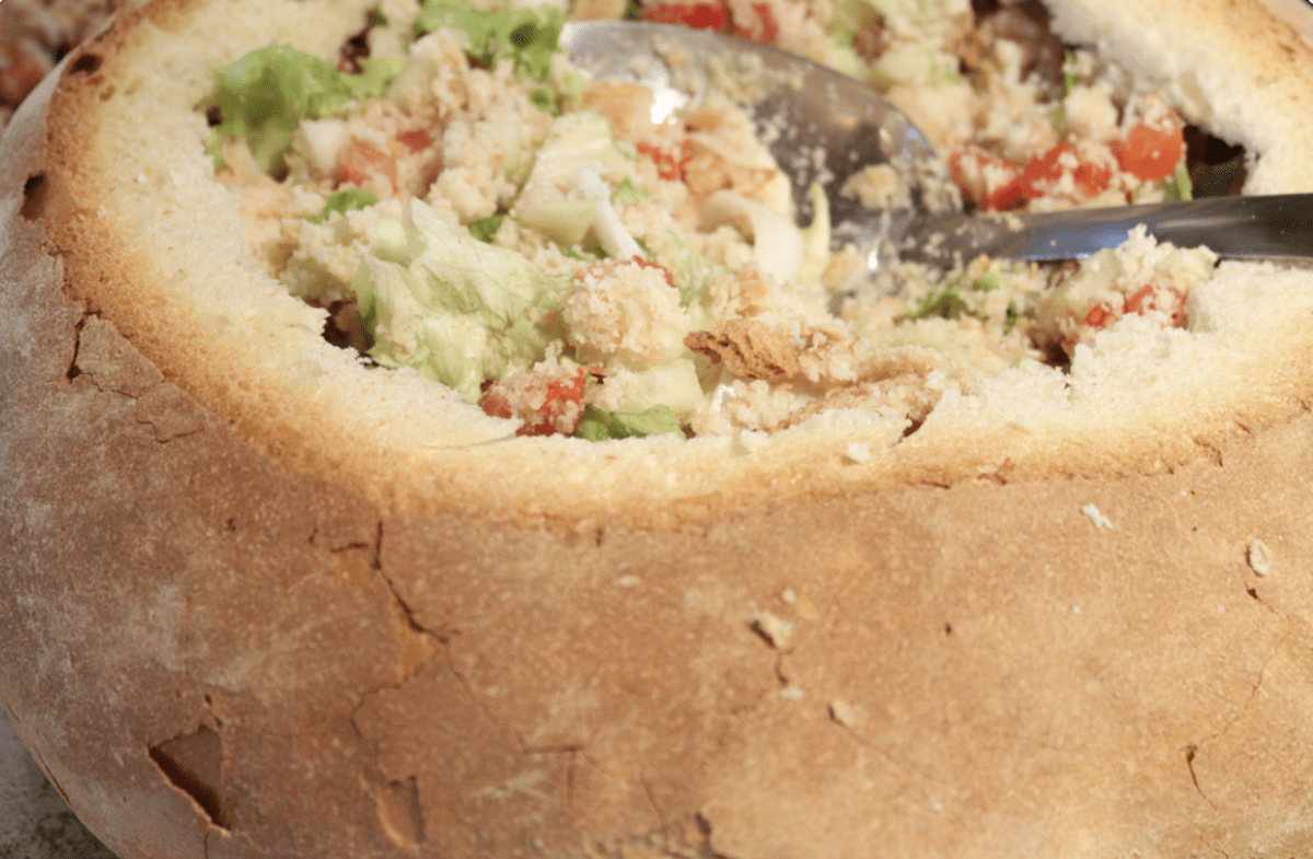 Make A Panzanella Salad Recipe Inside A Whole Loaf