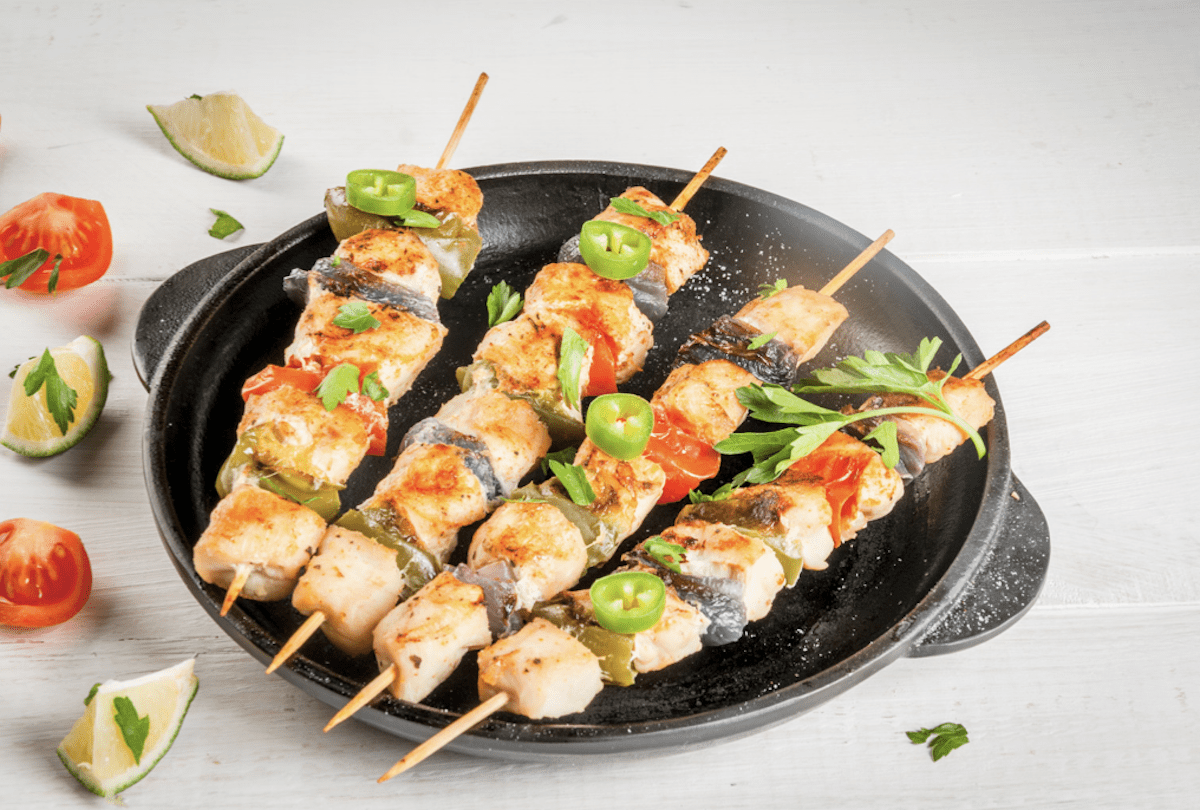 Soak Bamboo Skewers And Make Chicken Kebabs In The Oven