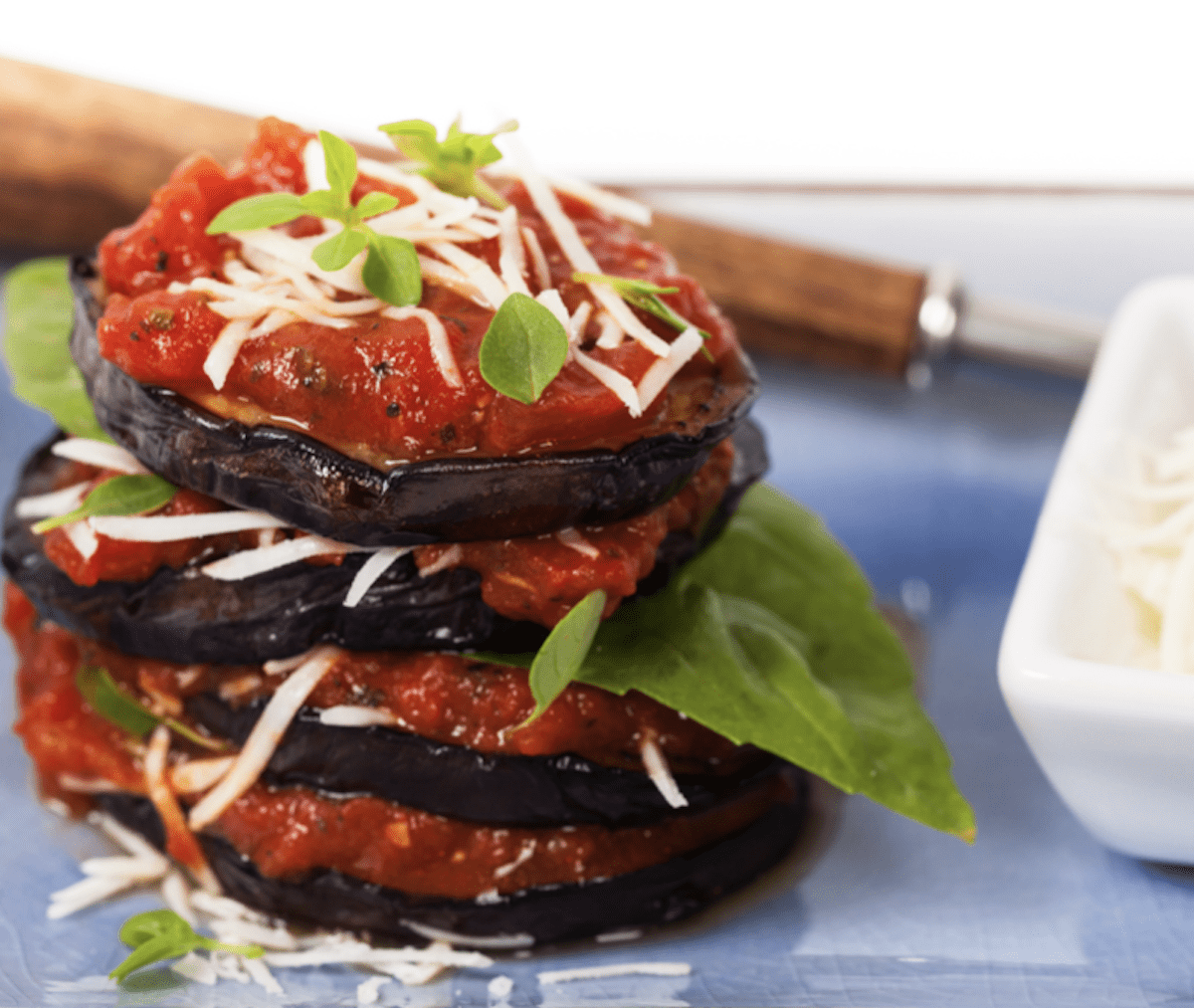 Grilled Eggplant Stacks