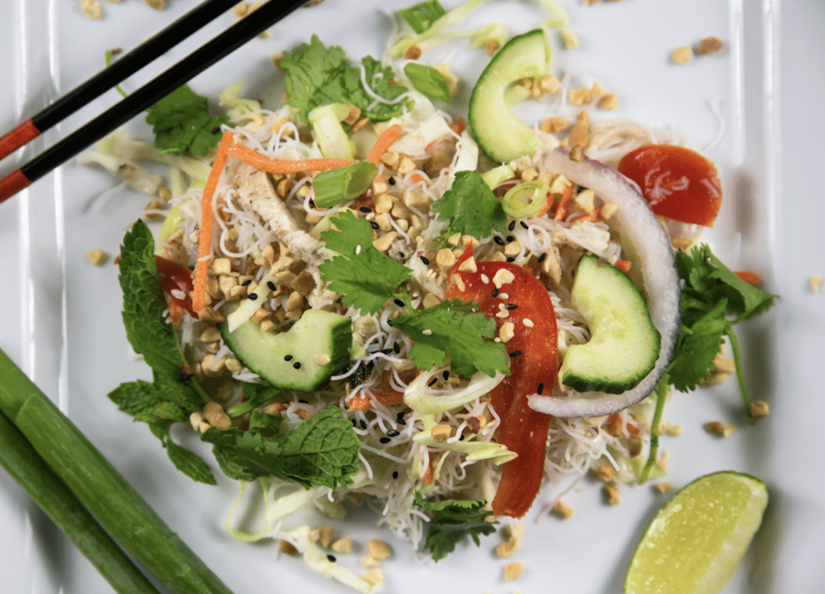 Asian Chicken Salad Makes A Beautiful Dish